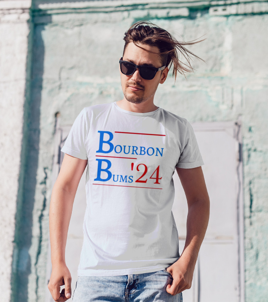 Bourbon Bums '24 Campaign Style Blue T-Shirt