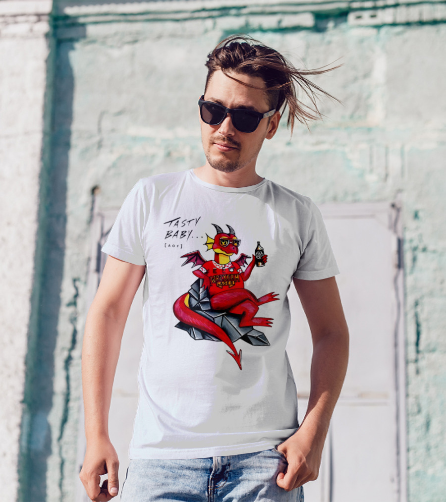 Wrexham Lager Dragon Tasty Baby Cool Style Image T-Shirt