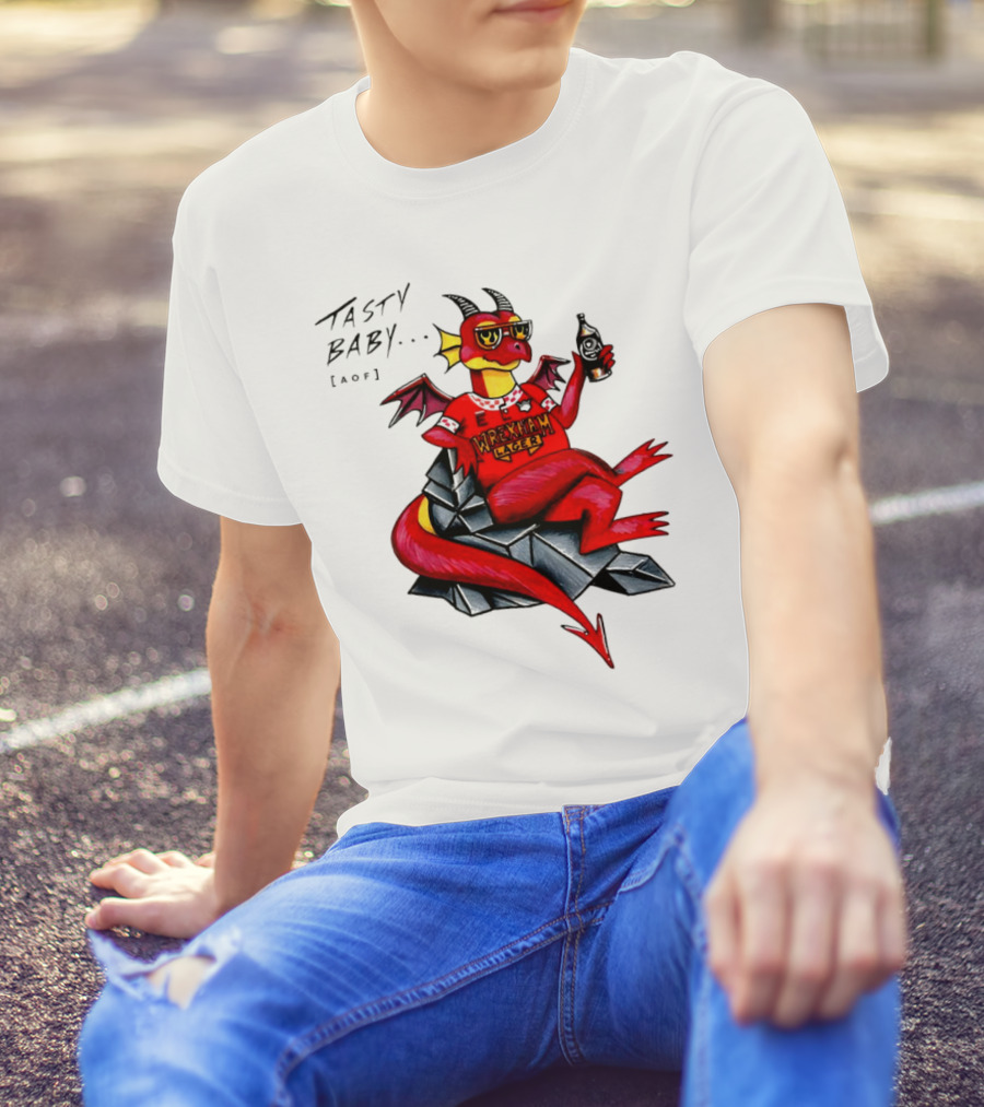Wrexham Lager Dragon Tasty Baby Cool Style Image T-Shirt