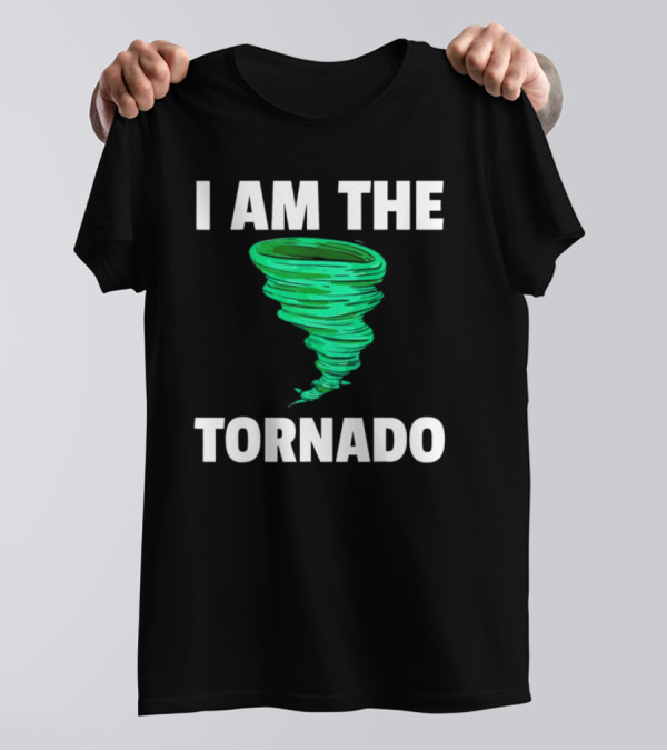 I AM THE TORNADO Green Spiral T-Shirt