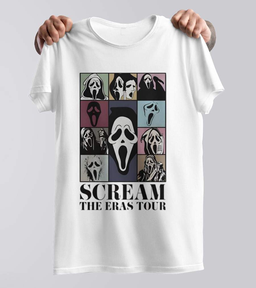Scream Ghost Face The Eras Tour Halloween Multicolor Pop T-Shirt
