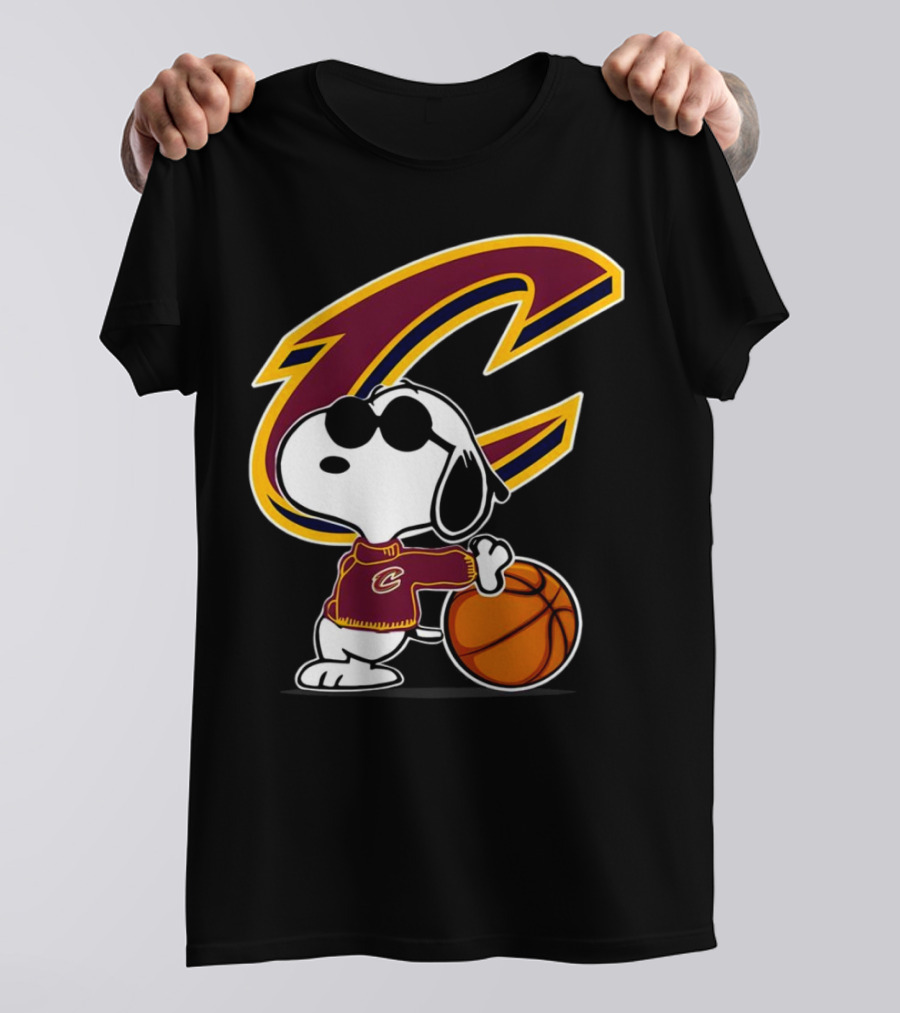 Snoopy Peanuts Cleveland Cavaliers NBA Basketball T-Shirt