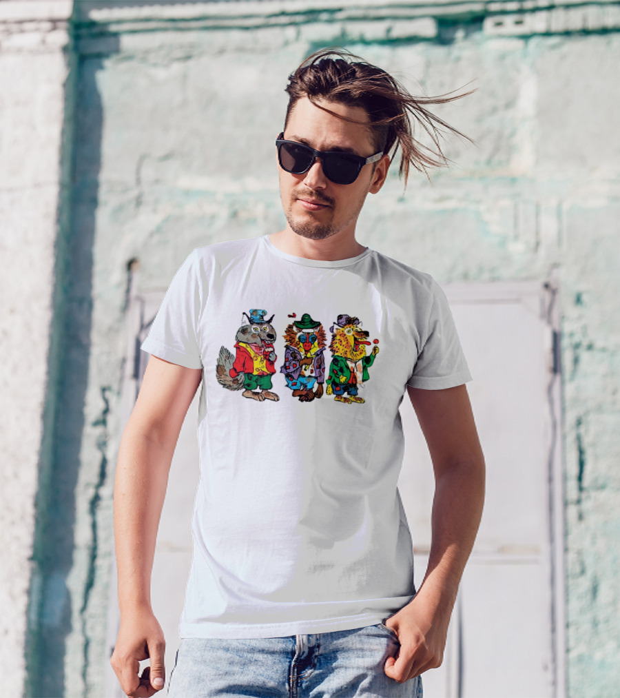 Wolfgang Wolf Barry Baboon Harry Hyena Cartoon Characters T-Shirt