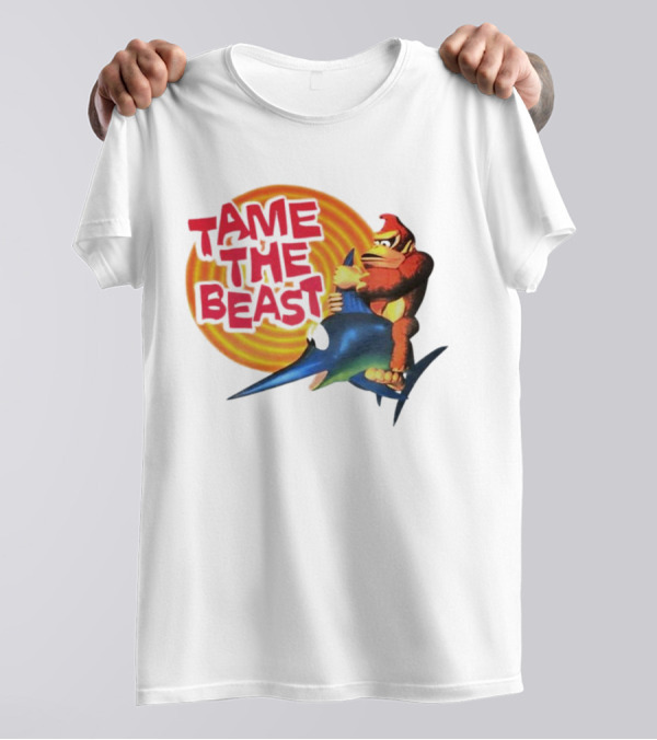 Tame The Beast Donkey Kong Riding Swordfish T-Shirt