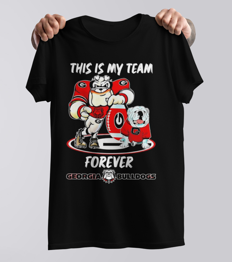 Georgia Bulldogs This Is My Team Forever Mascot Collection T-Shirt