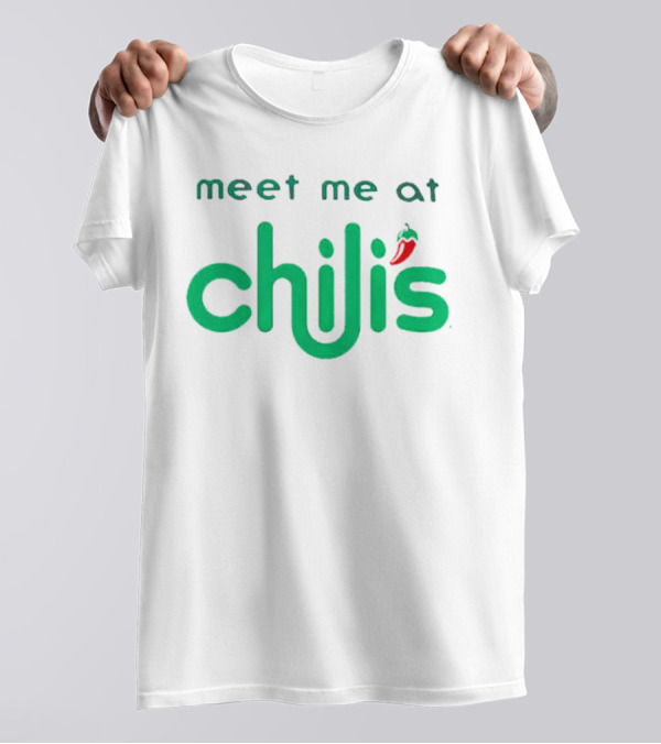 Meet Me At Chili’s Neon Logo With Chili Pepper T-Shirt