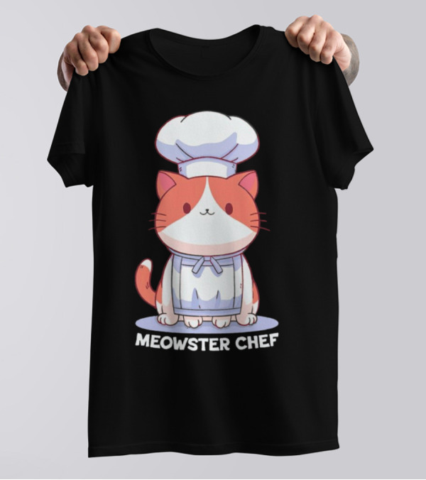 Meowster Chef Adorable Cat Cooking T-Shirt