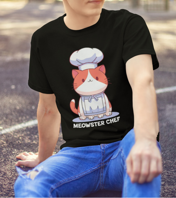 Meowster Chef Adorable Cat Cooking T-Shirt