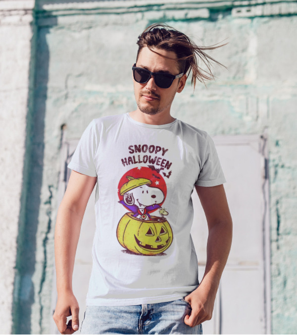 Snoopy Halloween Woodstock Peanuts Pumpkin T-Shirt