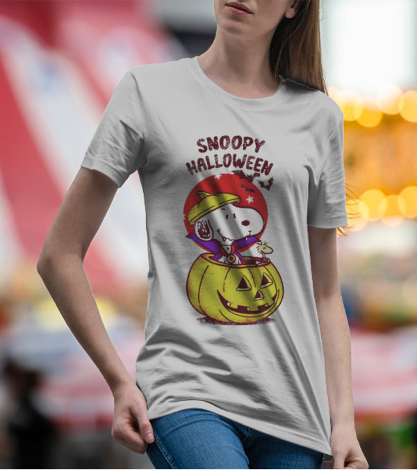 Snoopy Halloween Woodstock Peanuts Pumpkin T-Shirt