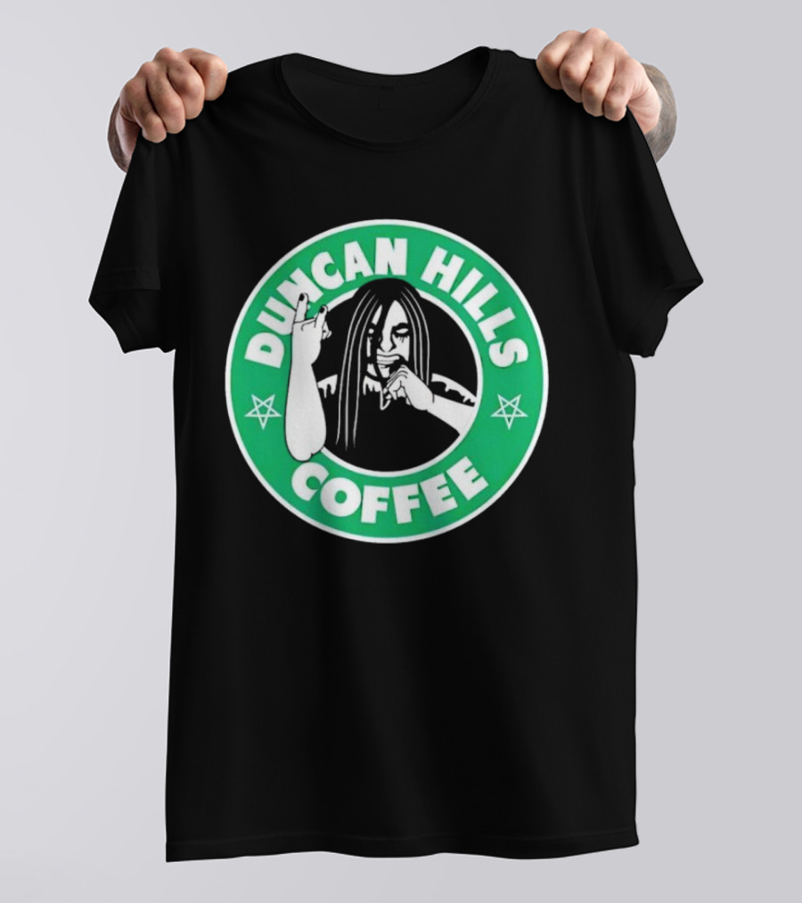 Duncan Hills Coffee Metalocalypse Starbucks Emblem T-Shirt
