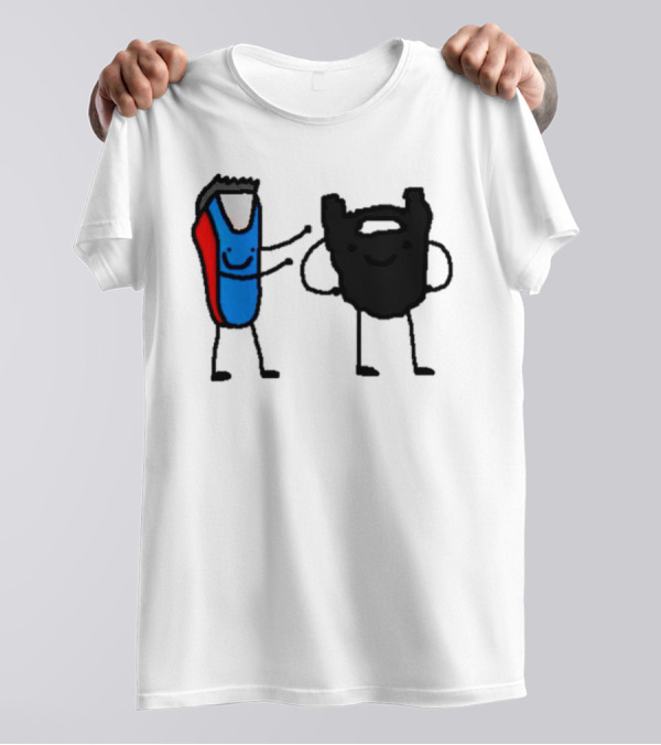 Clipps And Beard Clippers And Facial Hair Cartoon T-Shirt