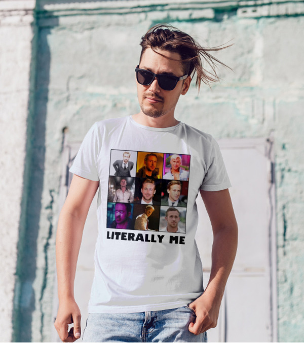 Ryan Gosling Literally Me Nine Image Collage T-Shirt