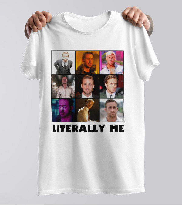 Ryan Gosling Literally Me Nine Image Collage T-Shirt