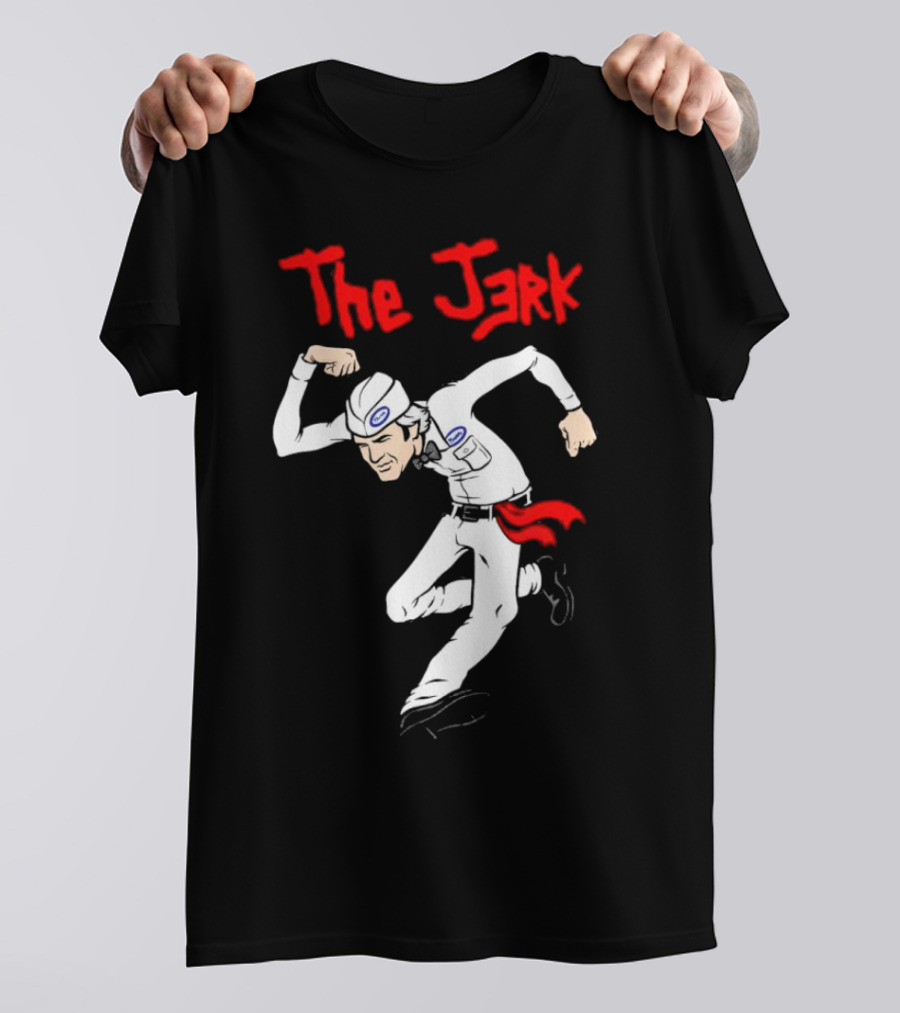 The Jerk Classic Cartoon Style Character In Red And White T-Shirt