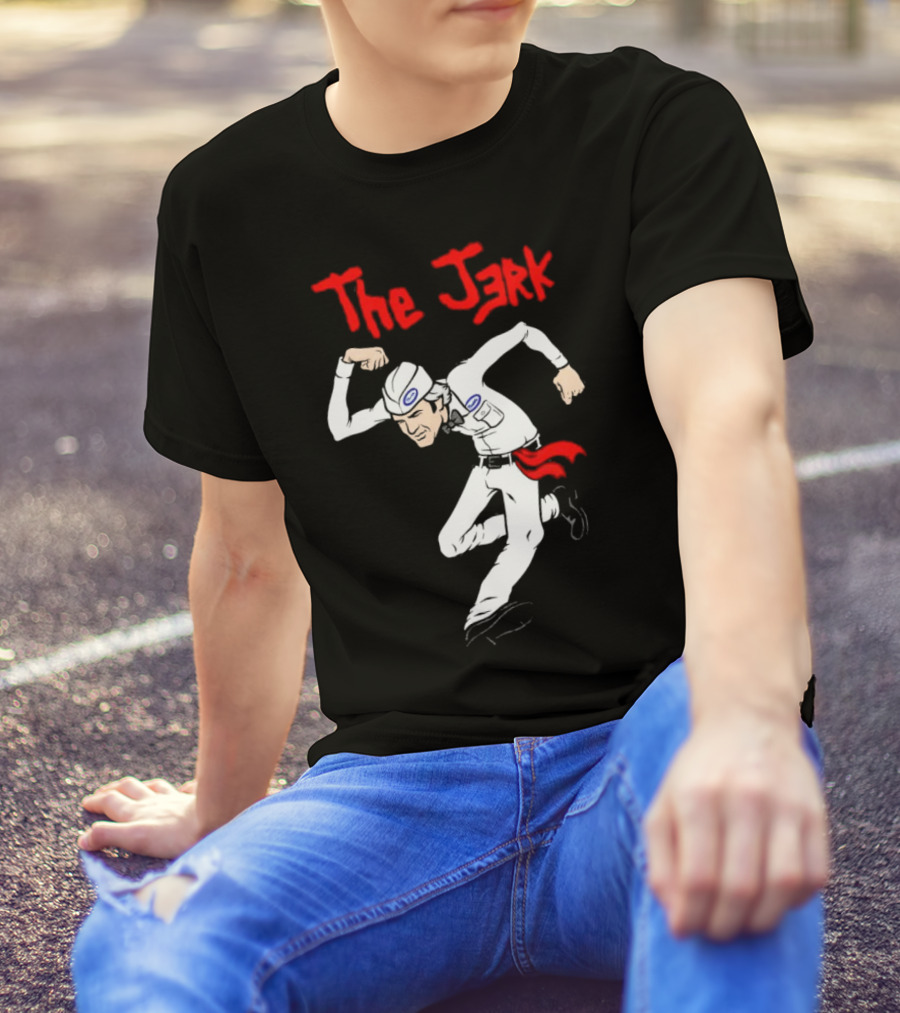 The Jerk Classic Cartoon Style Character In Red And White T-Shirt