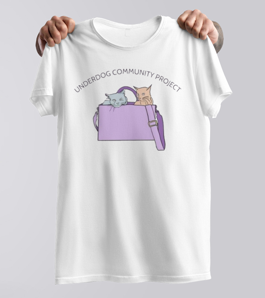 Purse Cats Underdog Community Project Playful Kitty Companions T-Shirt