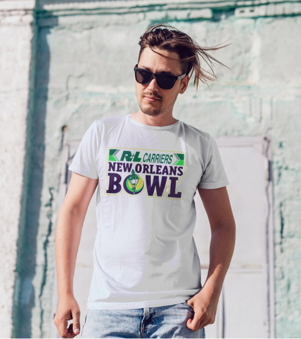 R+L Carriers New Orleans Bowl Purple Green Lantern T-Shirt