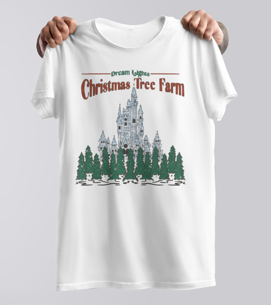 Dream Lights Christmas Tree Farm Castle T-Shirt