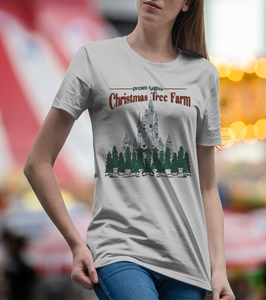 Dream Lights Christmas Tree Farm Castle T-Shirt