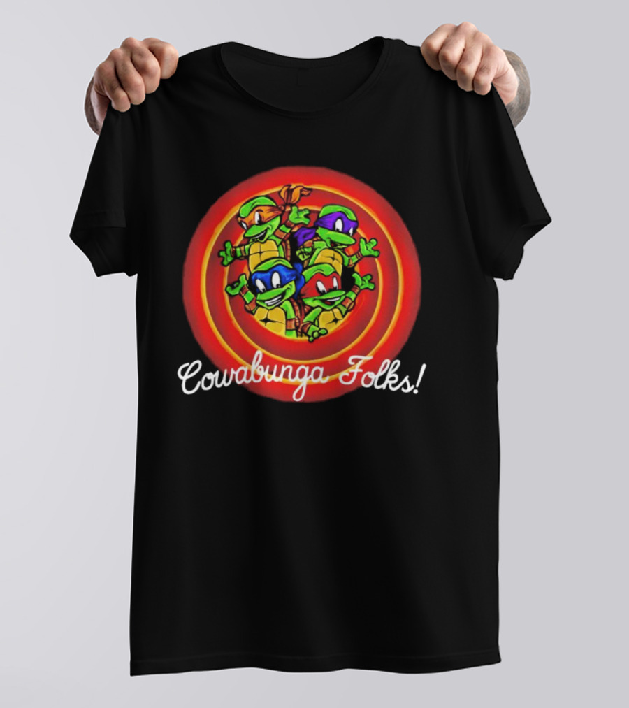 Teenage Mutant Ninja Turtles Cowabunga Folks Raphael Michelangelo Donatello Leonardo T-Shirt