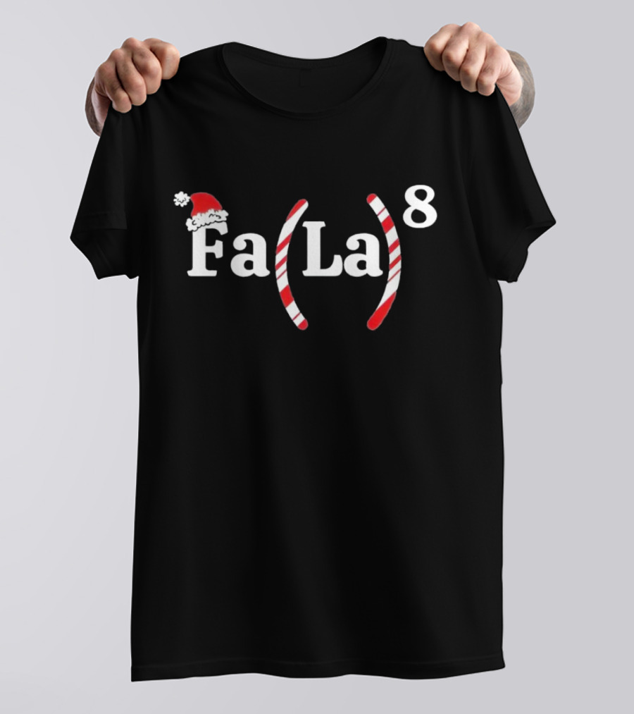 Fa La 8 Christmas Santa Hat Candy Cane T-Shirt