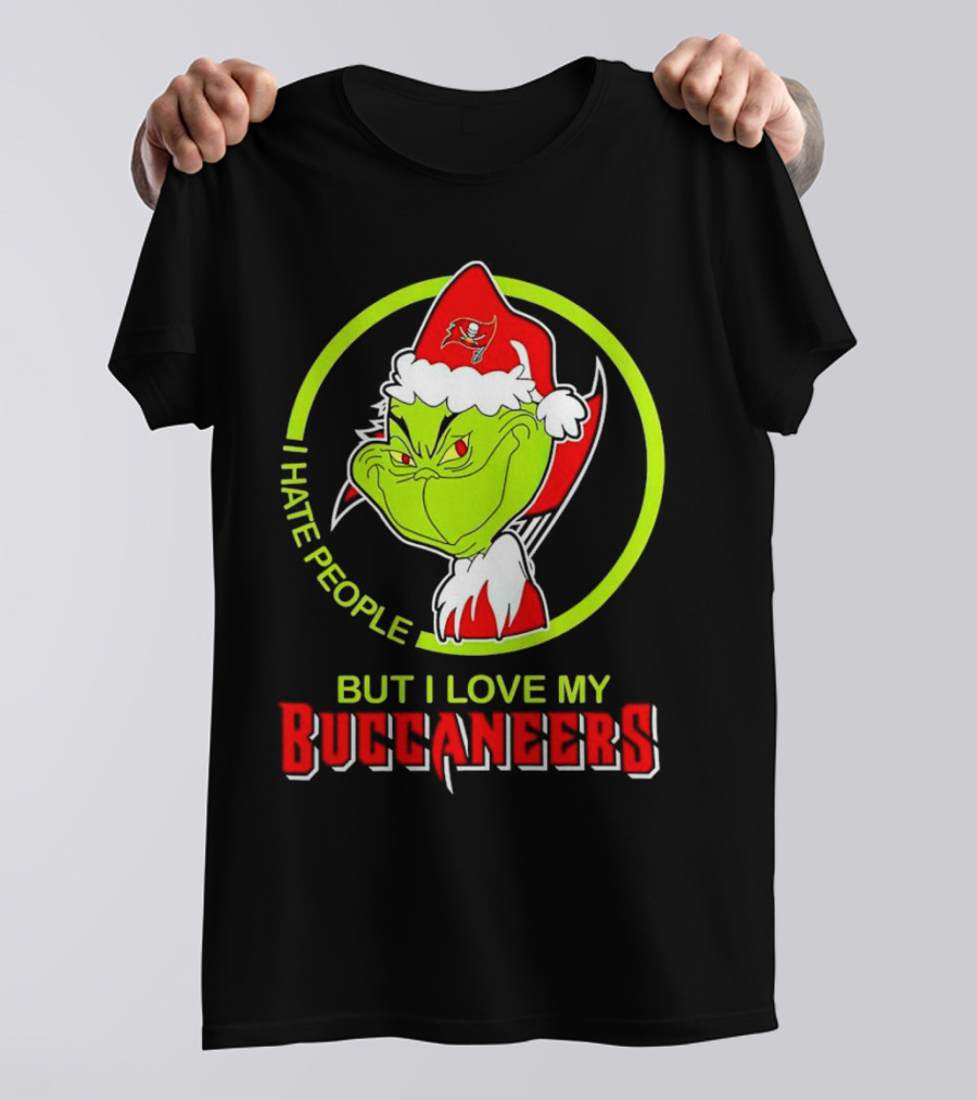 Grinch I Hate People But I Love My Buccaneers T-Shirt