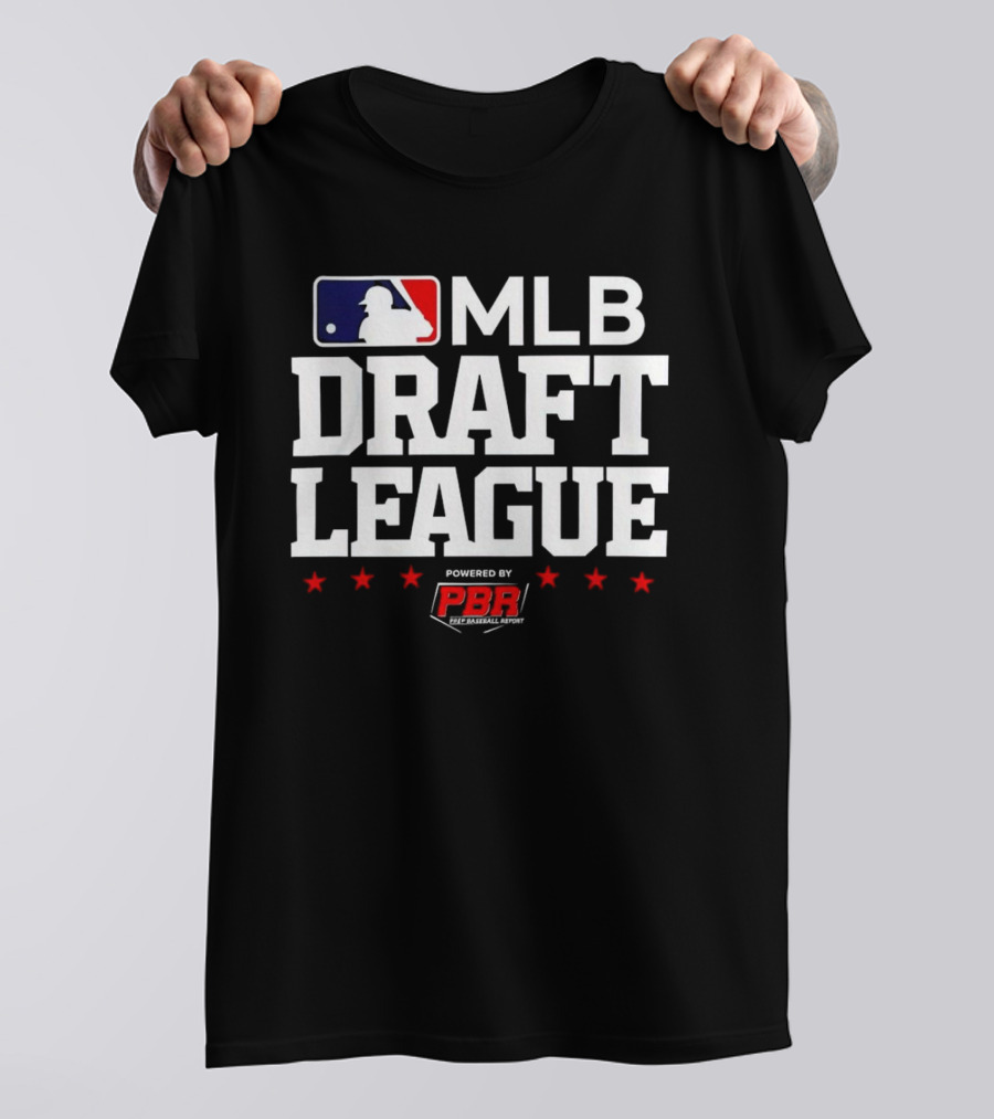 MLB Draft League Powered By Prep Baseball Report PBR T-Shirt