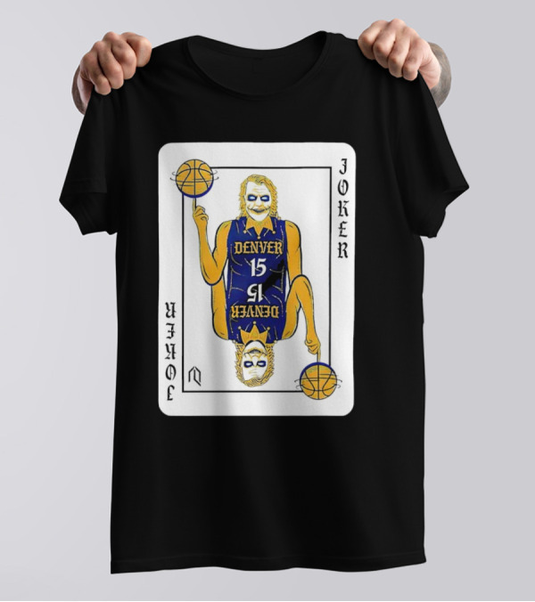 Nikola Jokić Denver Nuggets Joker Card Playing Basketball T-Shirt