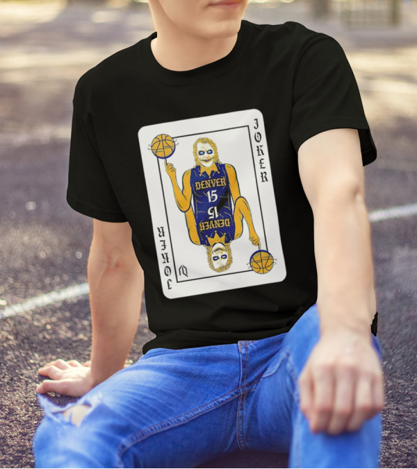 Nikola Jokić Denver Nuggets Joker Card Playing Basketball T-Shirt