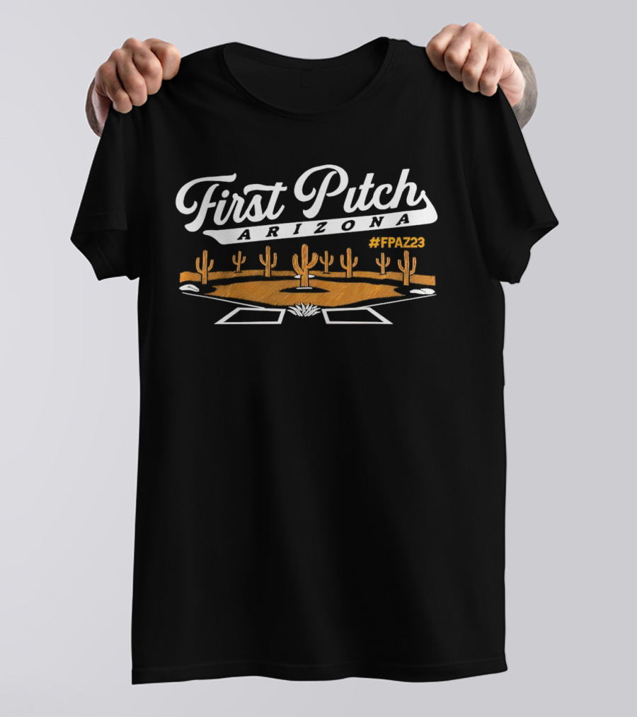 Arizona Diamondbacks First Pitch Arizona Fpaz23 Cactus Baseball Field T-Shirt