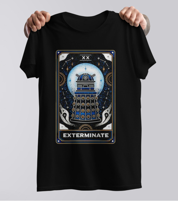 Exterminate Dalek Tarot Card Doctor Who XX T-Shirt