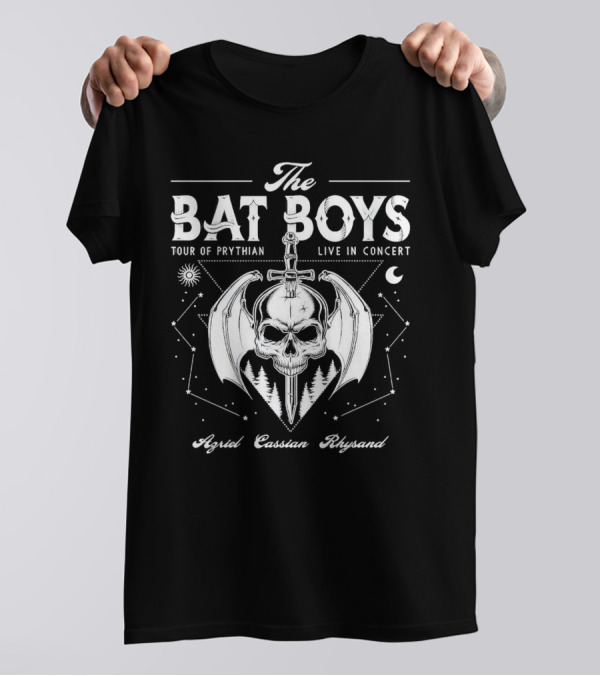 The Bat Boys Tour Of Prythian Live In Concert Azriel Cassian Rhysand Skull And Wings T-Shirt