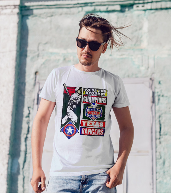 Western Division Champions Texas Rangers 1996 Division Series T-Shirt