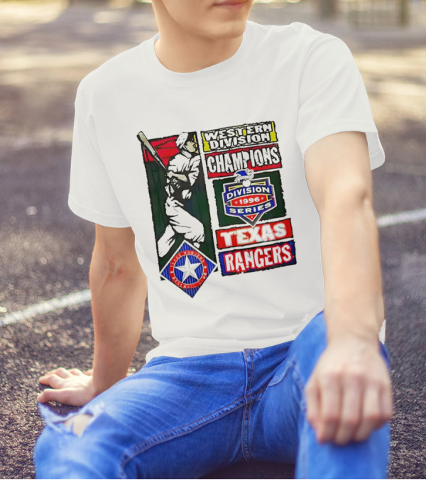 Western Division Champions Texas Rangers 1996 Division Series T-Shirt