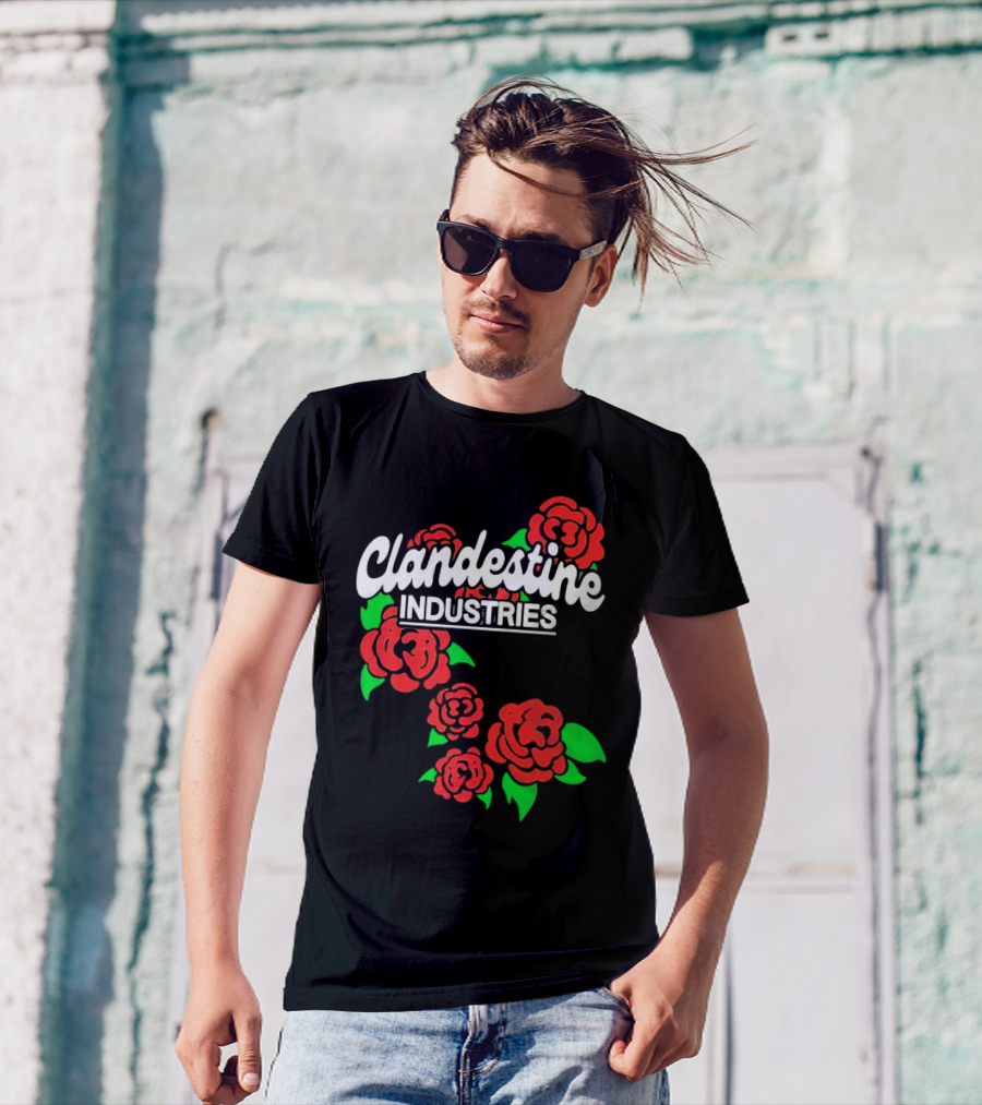 Clandestine Industries Intricate Brand Of Roses T-Shirt
