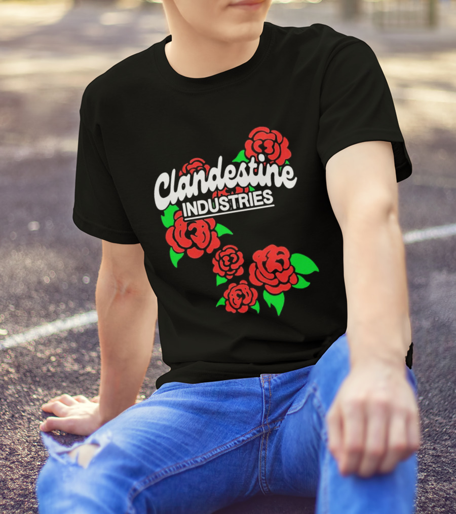 Clandestine Industries Intricate Brand Of Roses T-Shirt
