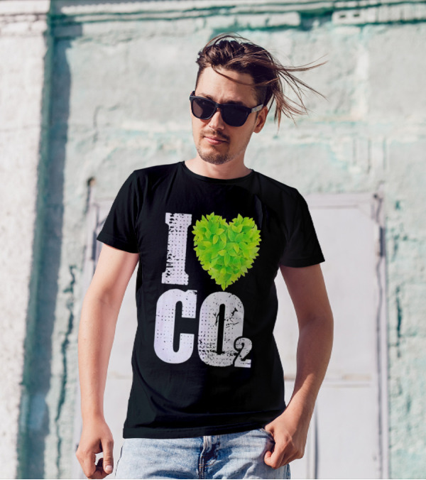 I Love CO2 Leaf Heart T-Shirt
