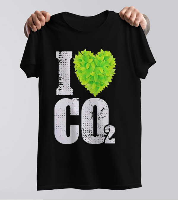I Love CO2 Leaf Heart T-Shirt