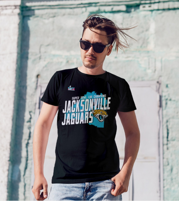 Jacksonville Jaguars Super Bowl LVII Champions Logo And Map T-Shirt