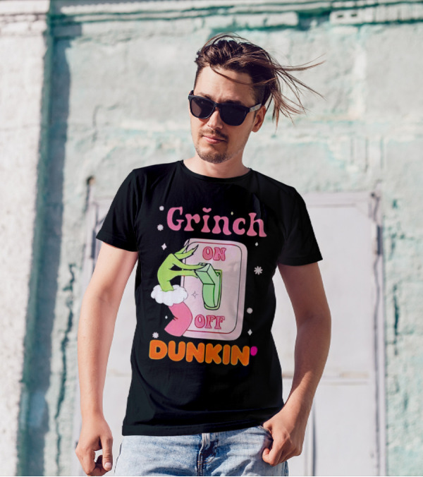 Grinch On Off Dunkin Switch Hand Lever T-Shirt