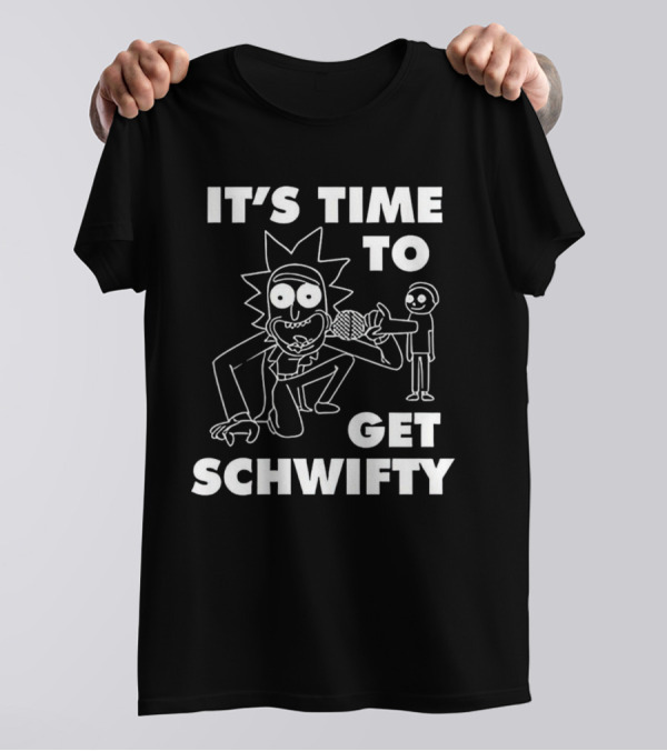 It's Time To Get Schwifty Character Holding Microphone Sketch T-Shirt