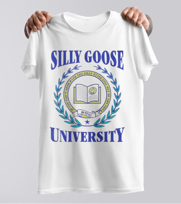 Silly Goose University Educated With The Silly Goose Stay Out Of The Pond T-Shirt