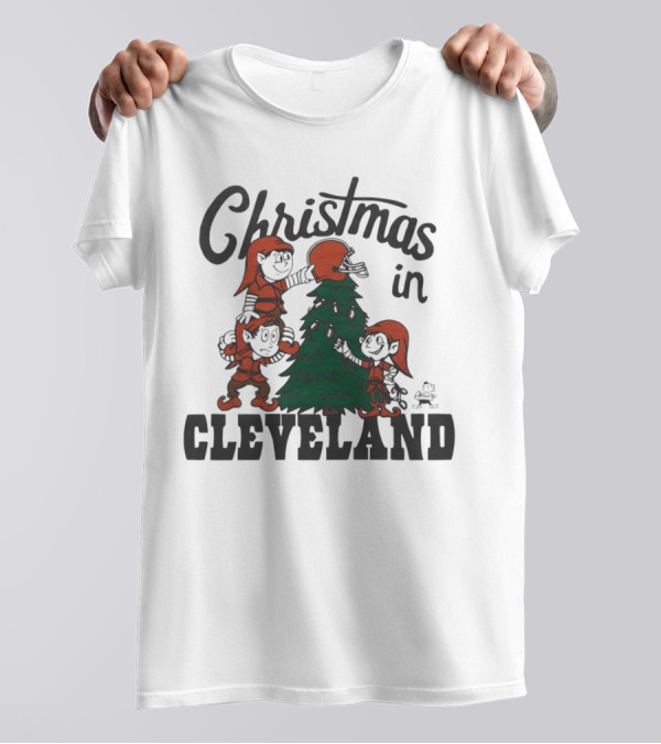 Christmas In Cleveland Browns T-Shirt