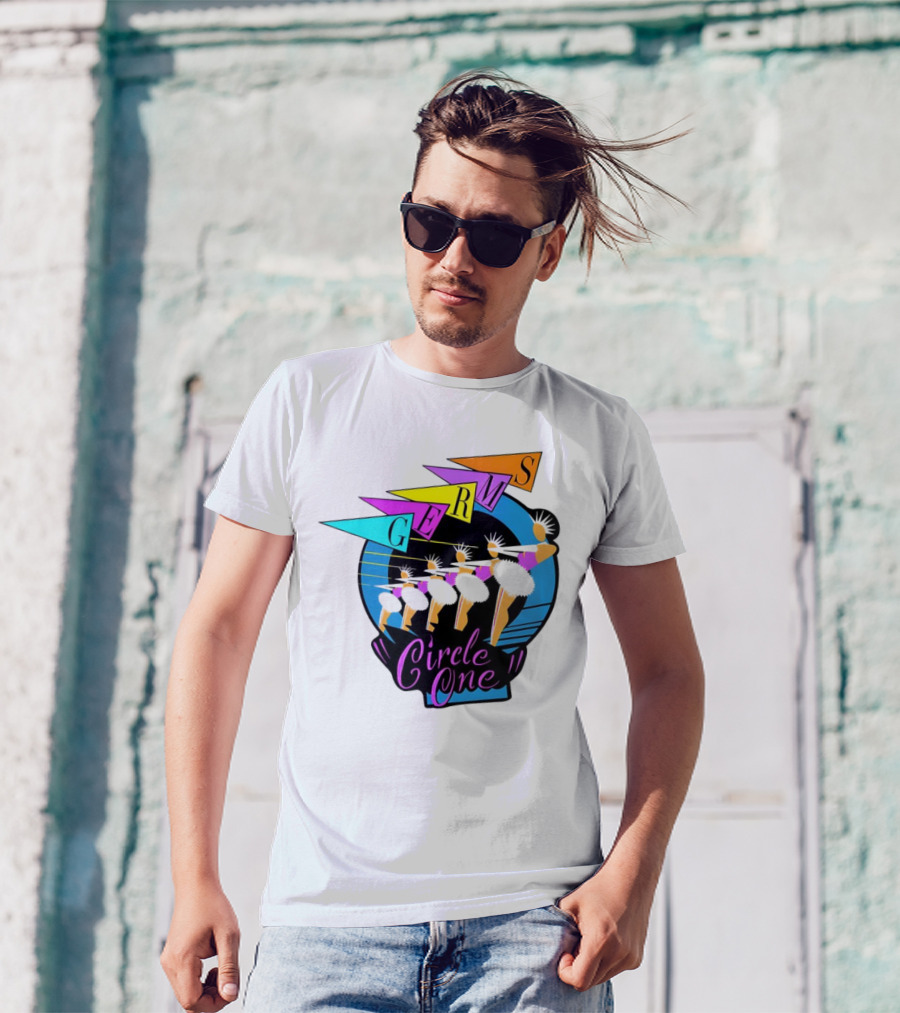 Germs Circle One Ballerina Silhouette Retro T-Shirt