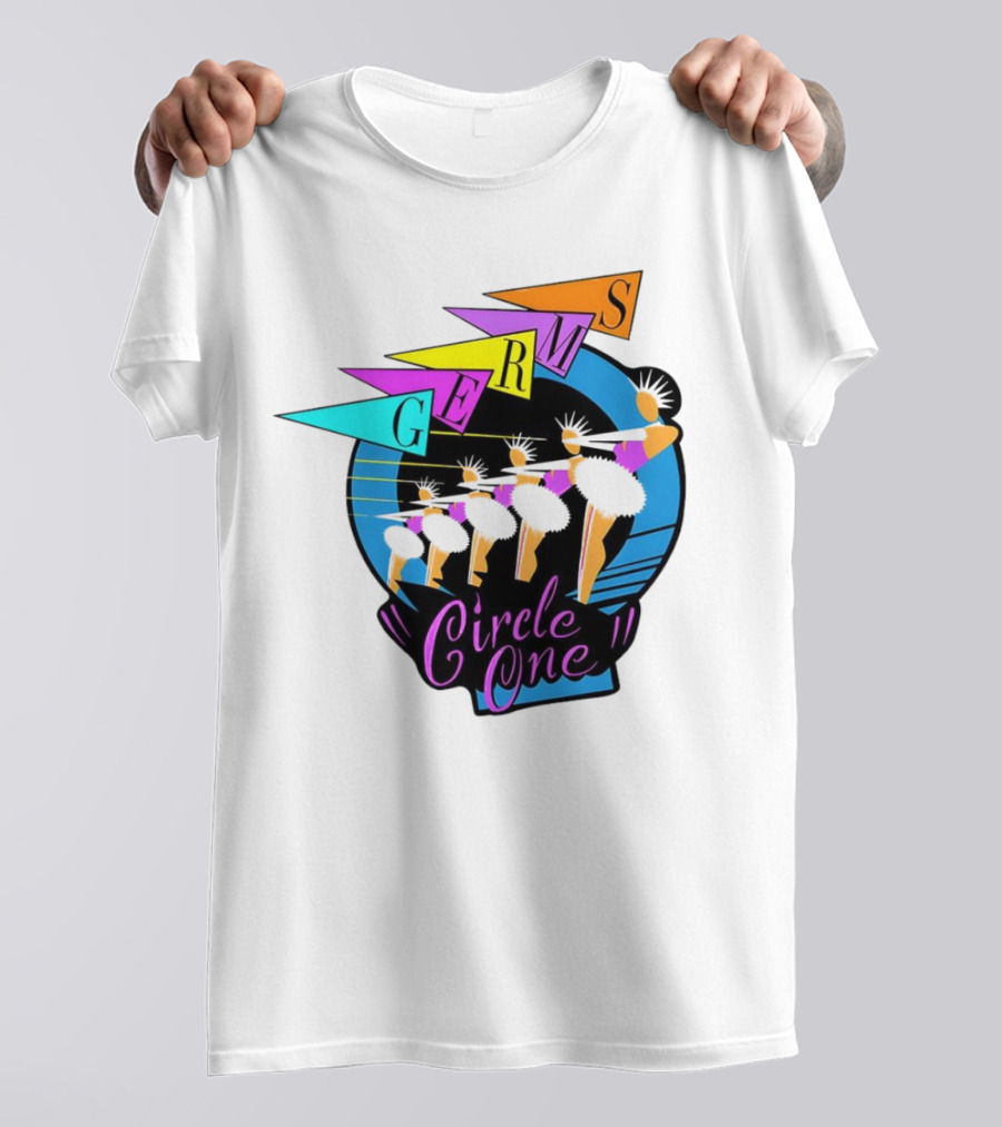 Germs Circle One Ballerina Silhouette Retro T-Shirt