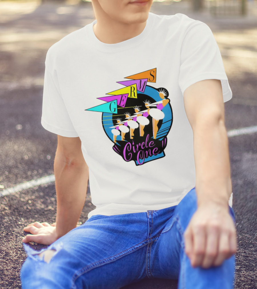 Germs Circle One Ballerina Silhouette Retro T-Shirt