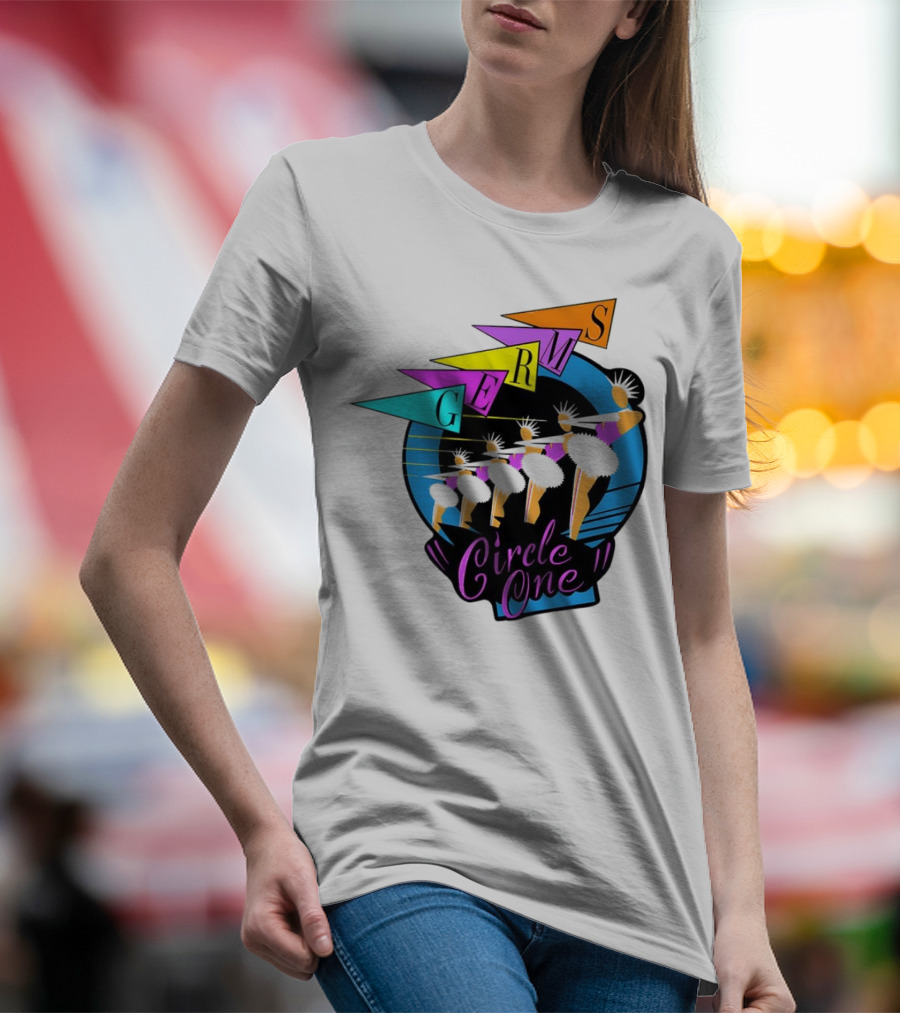 Germs Circle One Ballerina Silhouette Retro T-Shirt