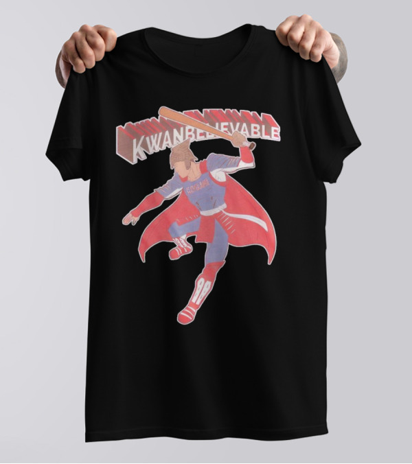 Kwanbelievable Cleveland Guardians Warrior Hero Baseball T-Shirt