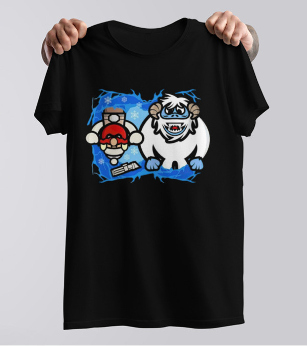 Bumble Wars Cartoon Mario Wampa Battle Ice Hoth T-Shirt